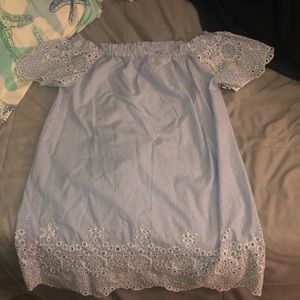 Blue striped summer dress